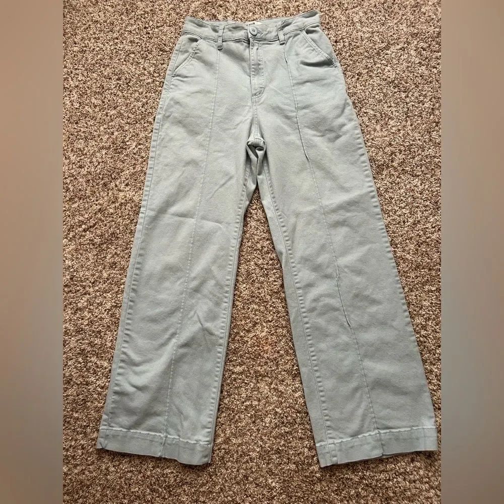 Cotton On Women’s Light Blue Cotton Flare Leg Pants Size 6 - Picture 7 of 13
